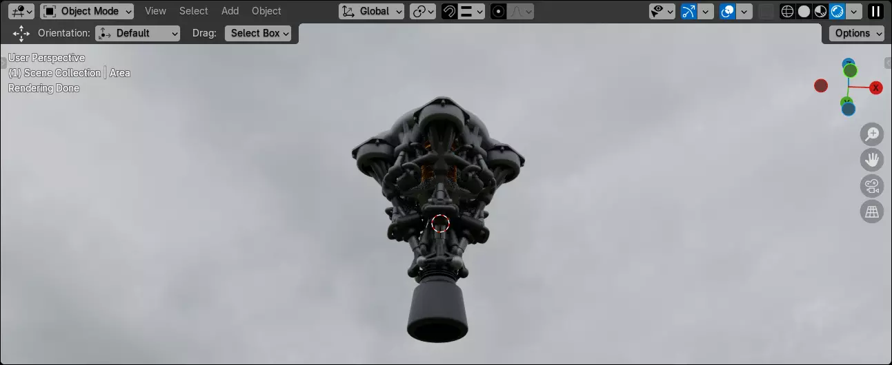 Scifi Electron Propulsion Engine Concept 3D model_23