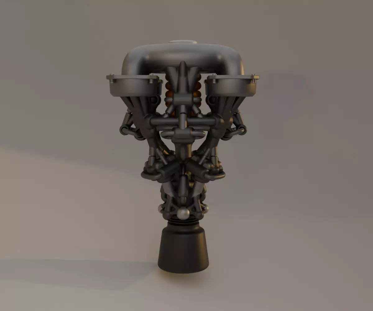 Scifi Electron Propulsion Engine Concept 3D model_5
