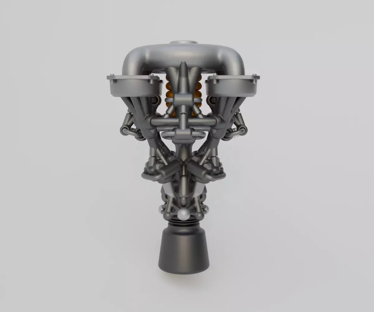 Scifi Electron Propulsion Engine Concept 3D model_3