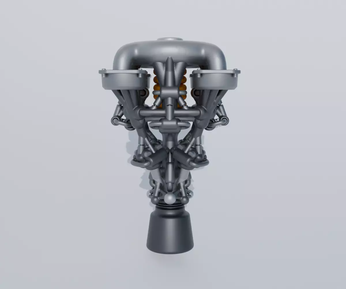 Scifi Electron Propulsion Engine Concept 3D model_15
