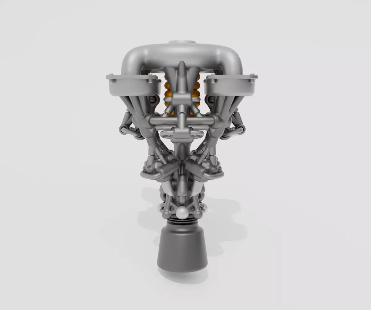 Scifi Electron Propulsion Engine Concept 3D model_2