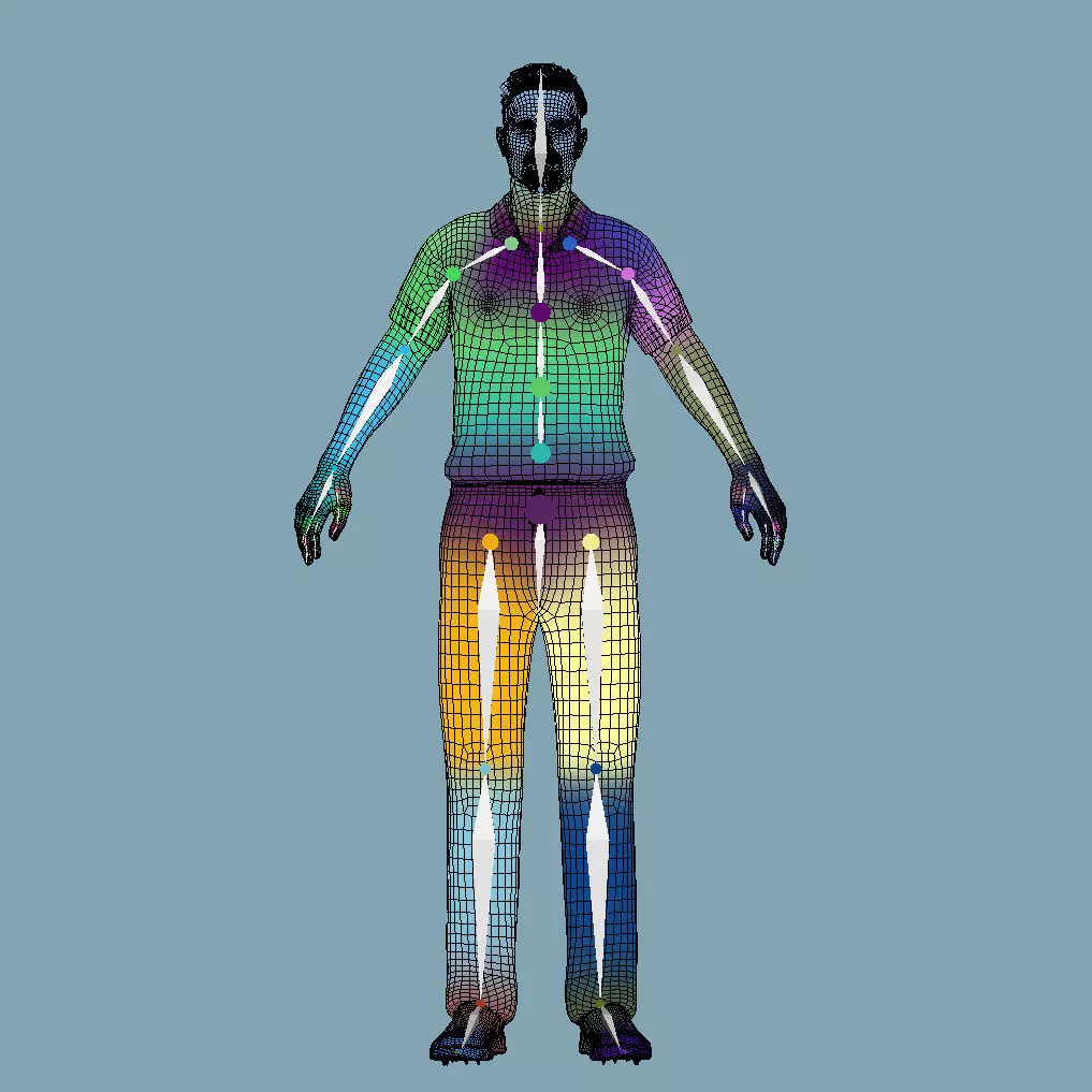 A-Pose Rigged Hardik Pandya 3D model_7