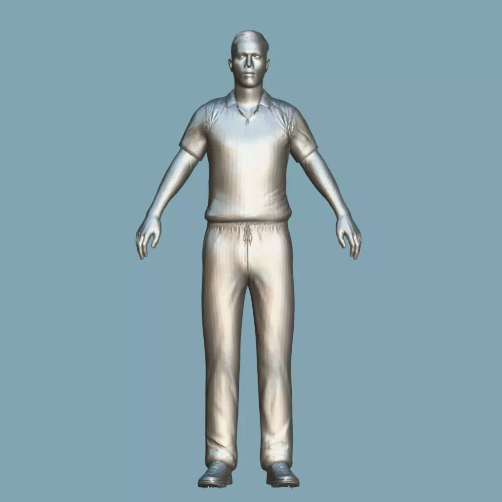 A-Pose Rigged Hardik Pandya 3D model_3
