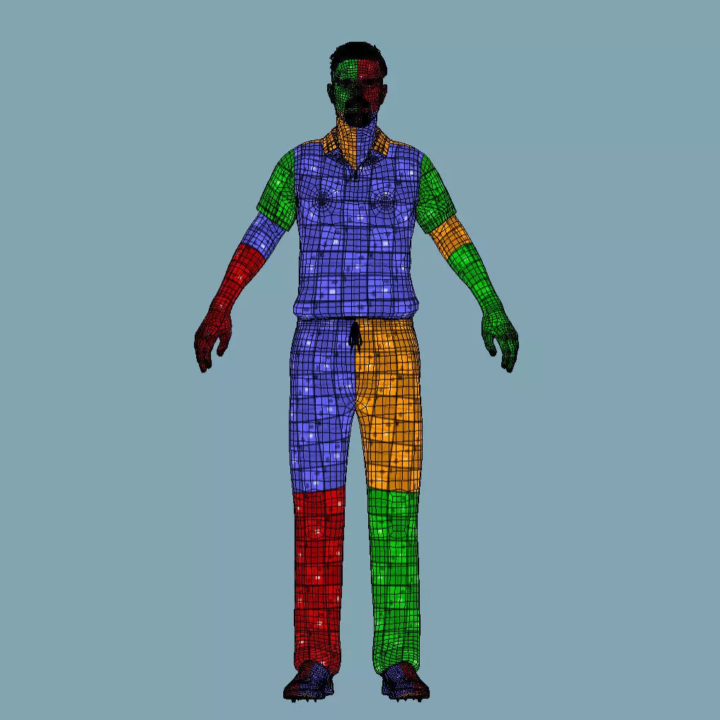 A-Pose Rigged Hardik Pandya 3D model_6