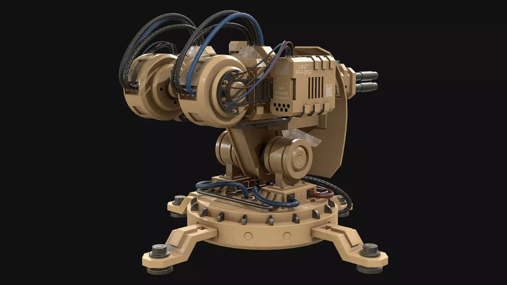 Turret Concept-2-Desert 3D model_5