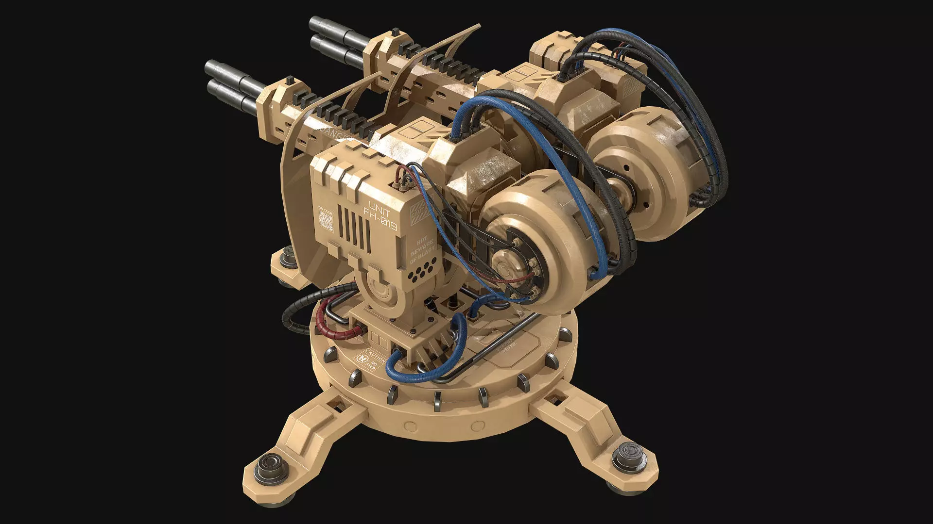 Turret Concept-2-Desert 3D model_8