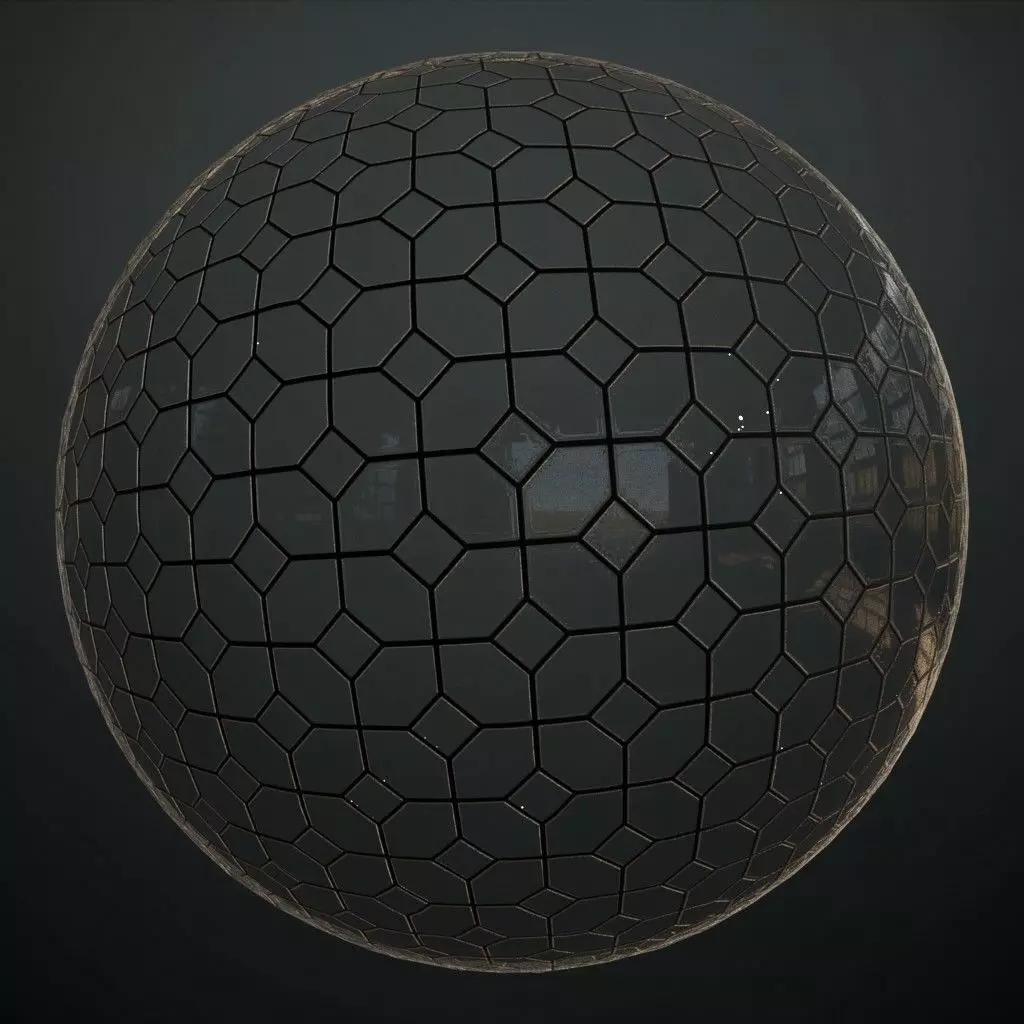 Glass Window Transparent PBR Seamless Texture_0