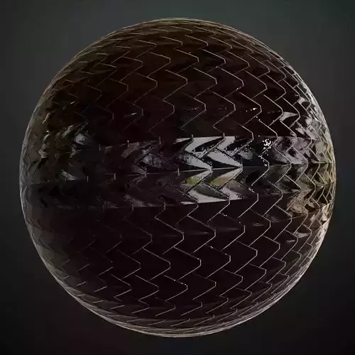 Dark High Gloss Chevron Metal Pattern PBR Seamless