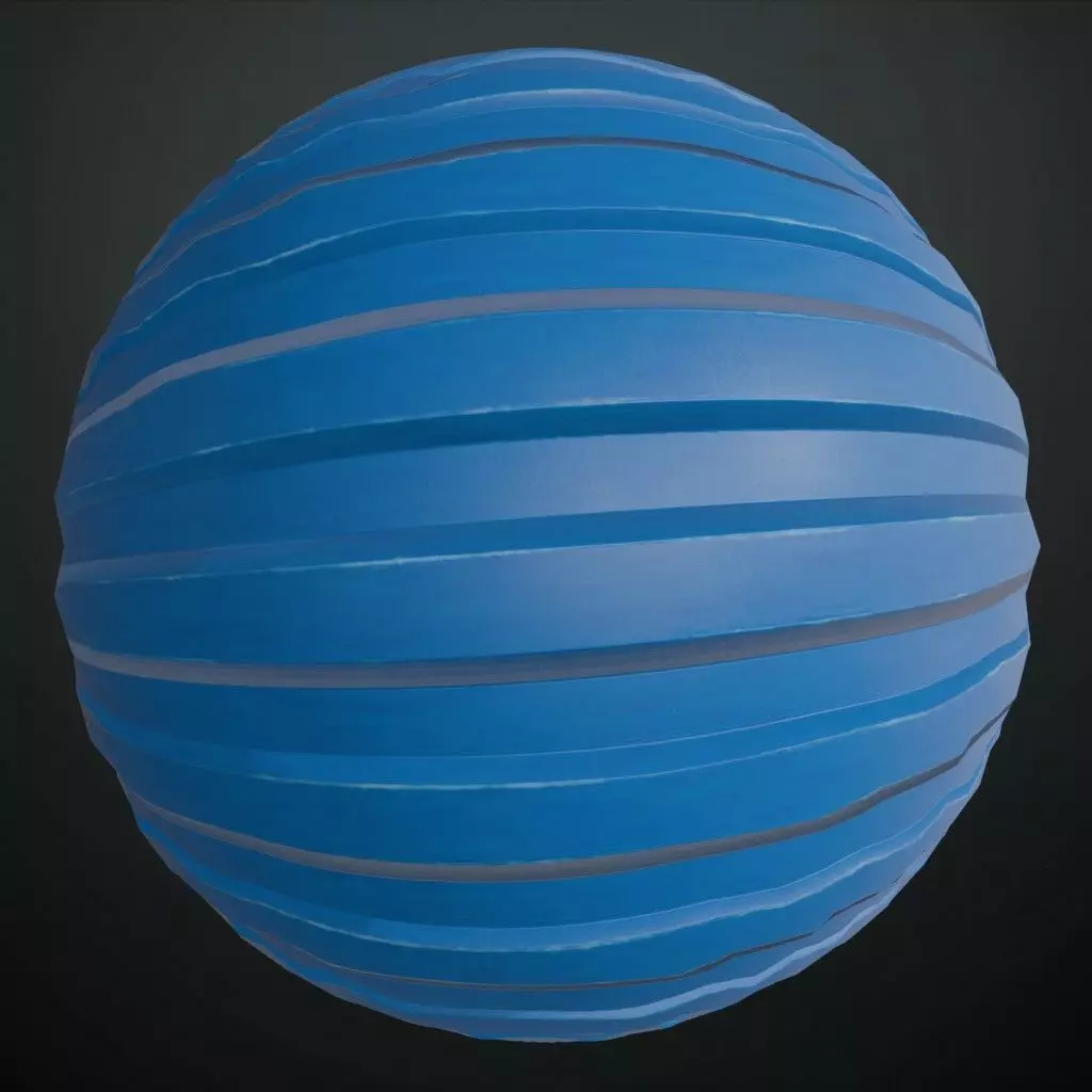 Blue Corrugated Container Metal PBR Seamless Texture