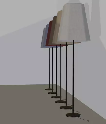 Beautiful and Casual Floor Lamp 3D Model  Multi Color Variants Low-poly 3D model_23