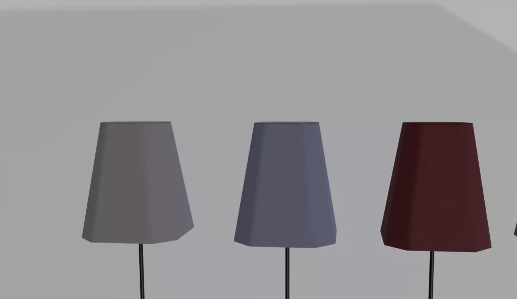 Beautiful and Casual Floor Lamp 3D Model  Multi Color Variants Low-poly 3D model_17