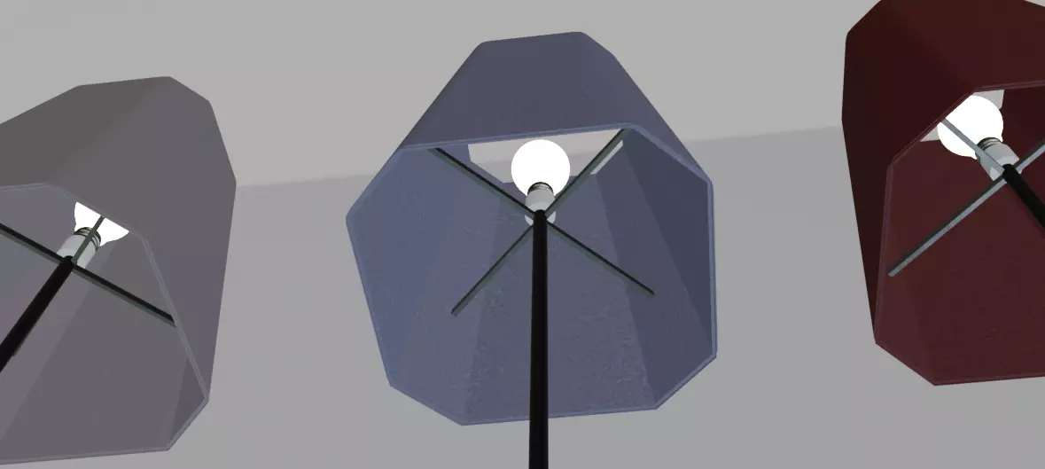 Beautiful and Casual Floor Lamp 3D Model  Multi Color Variants Low-poly 3D model_21