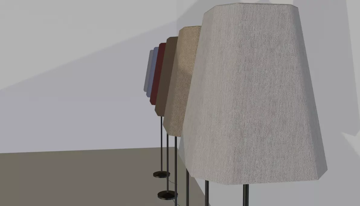 Beautiful and Casual Floor Lamp 3D Model  Multi Color Variants Low-poly 3D model_24