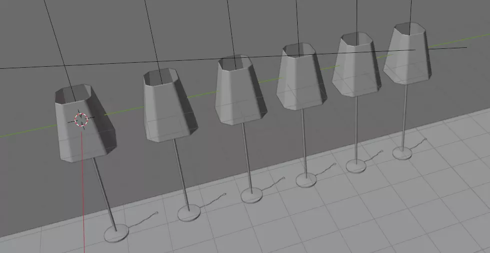 Beautiful and Casual Floor Lamp 3D Model  Multi Color Variants Low-poly 3D model_18