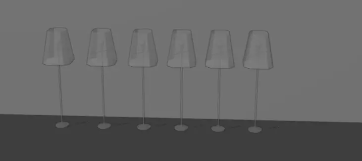 Beautiful and Casual Floor Lamp 3D Model  Multi Color Variants Low-poly 3D model_15
