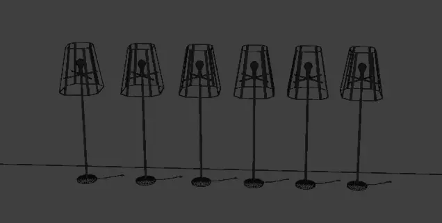 Beautiful and Casual Floor Lamp 3D Model  Multi Color Variants Low-poly 3D model_22