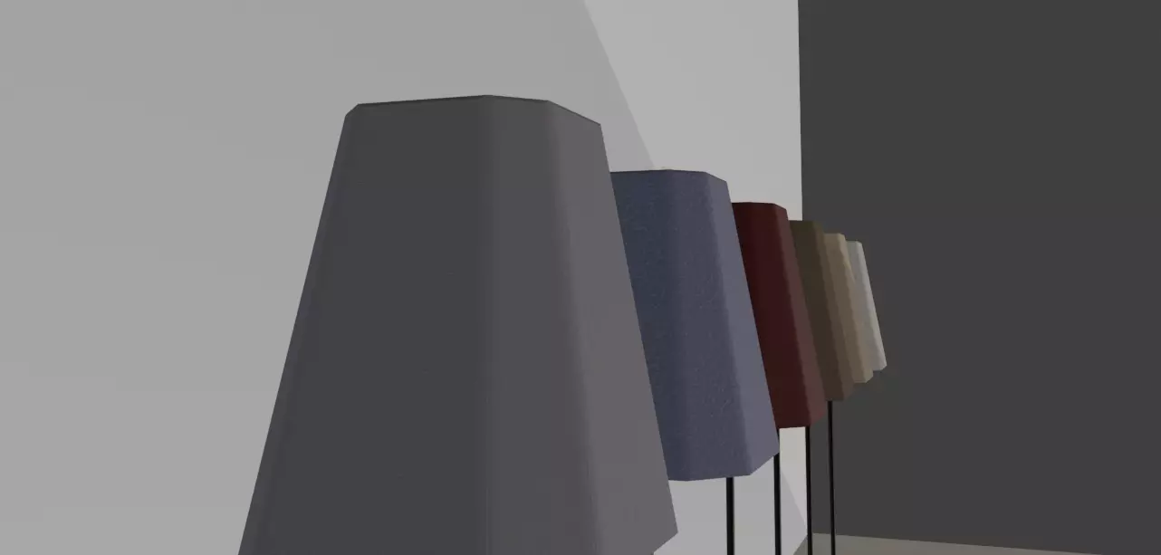 Beautiful and Casual Floor Lamp 3D Model  Multi Color Variants Low-poly 3D model_16