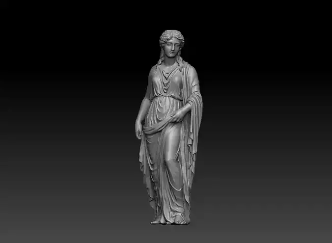 Classical Greek Woman Statue - High Detail ZBrush Sculpt 3D print model