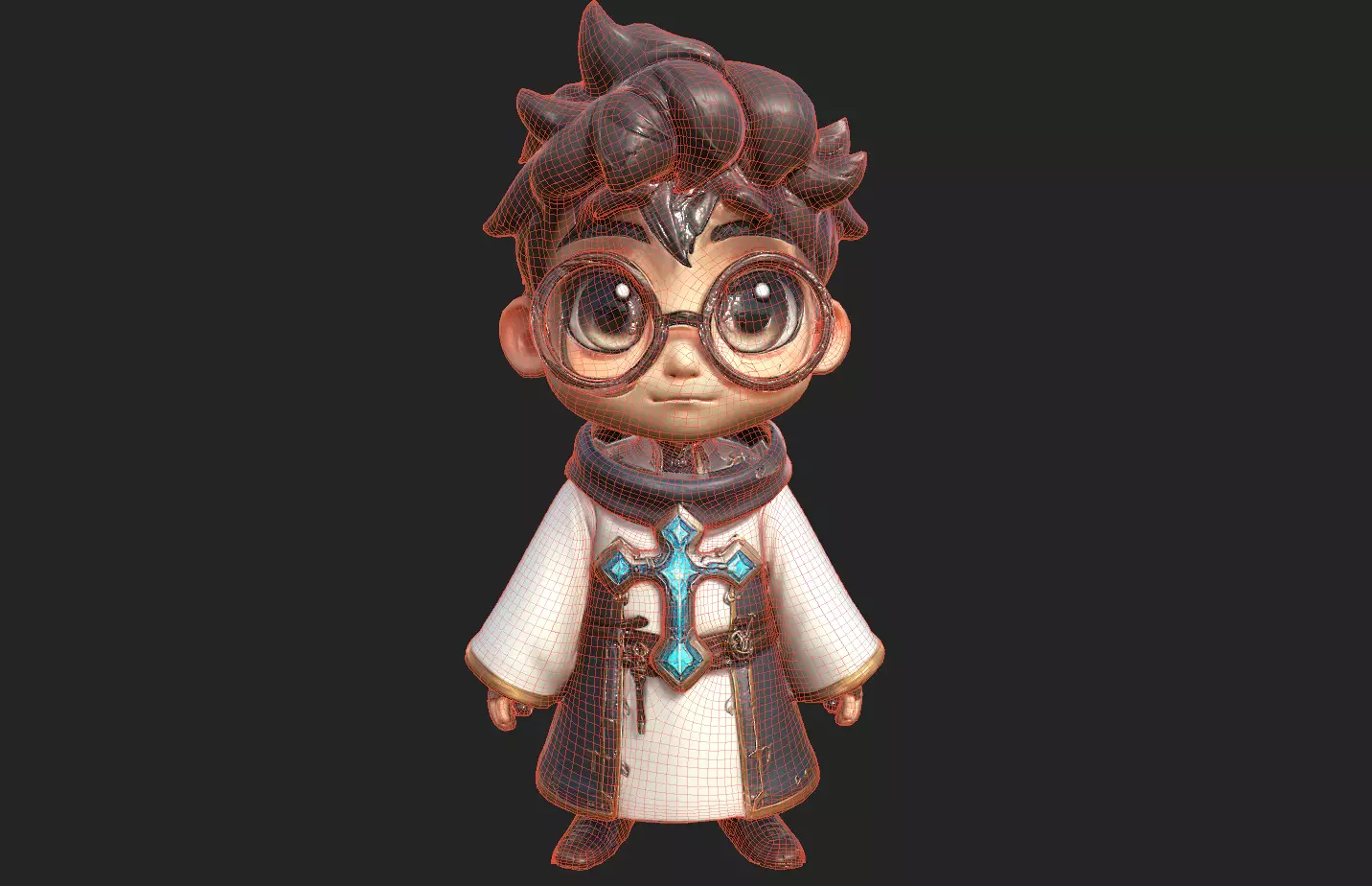 Chibi Adventure Heroes Pack 3 Low-poly 3D model_93