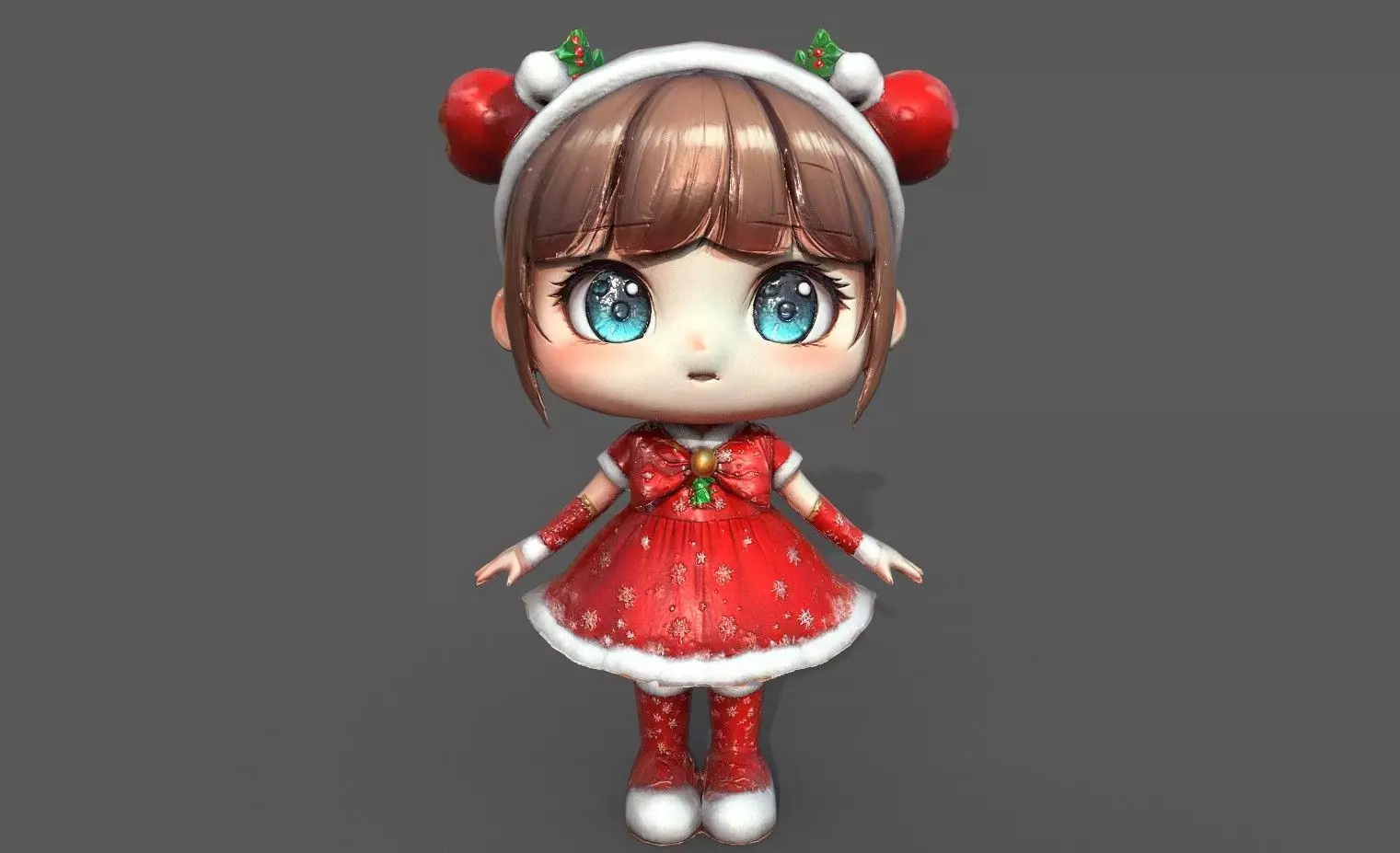 Chibi Adventure Heroes Pack 3 Low-poly 3D model_4