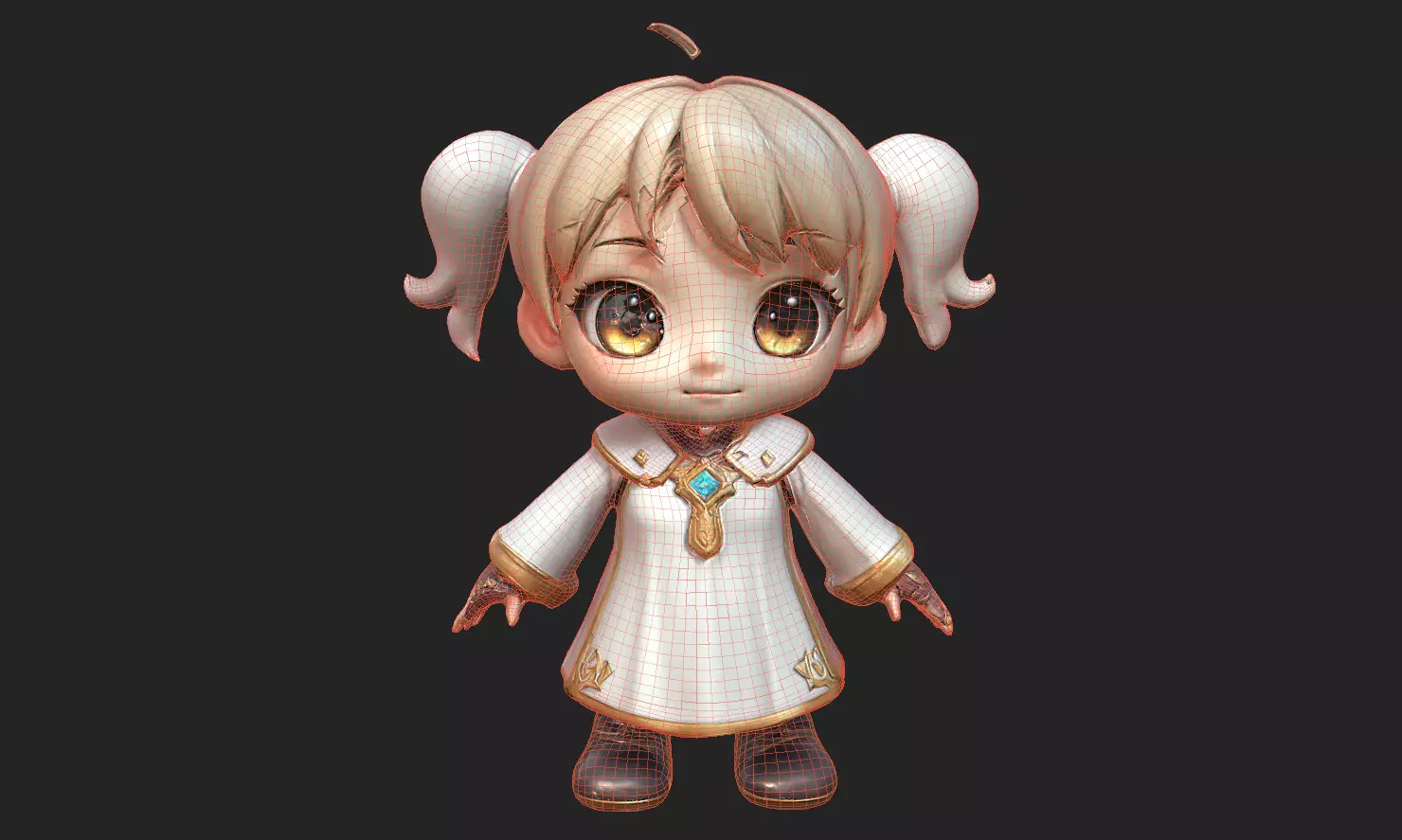 Chibi Adventure Heroes Pack 3 Low-poly 3D model_82