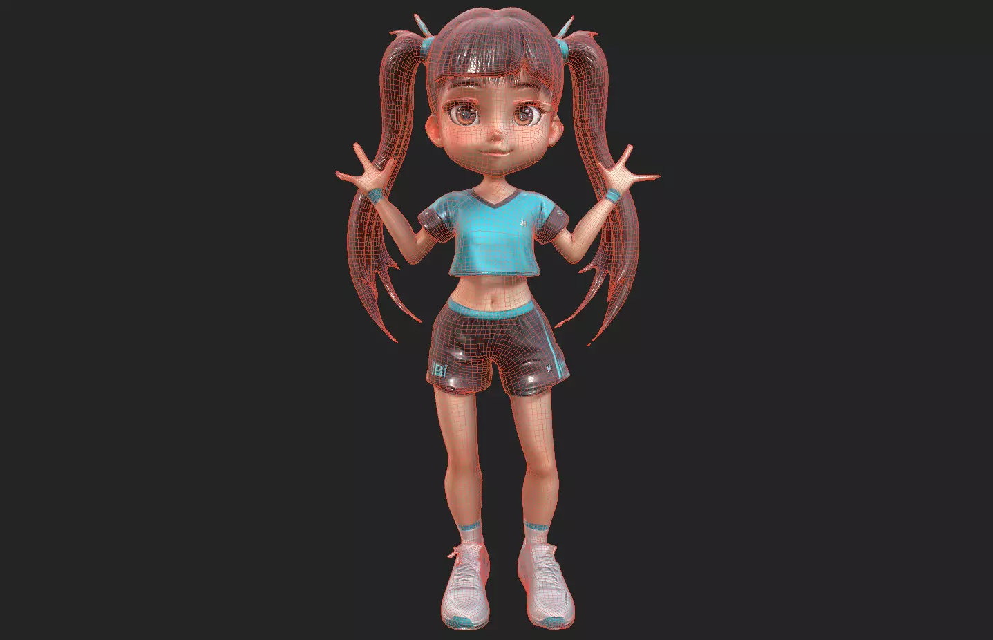 Chibi Adventure Heroes Pack 3 Low-poly 3D model_90