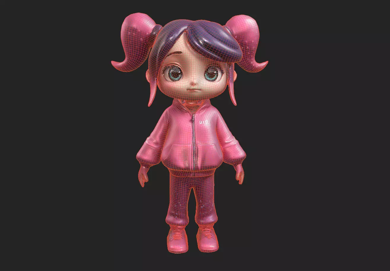 Chibi Adventure Heroes Pack 3 Low-poly 3D model_83