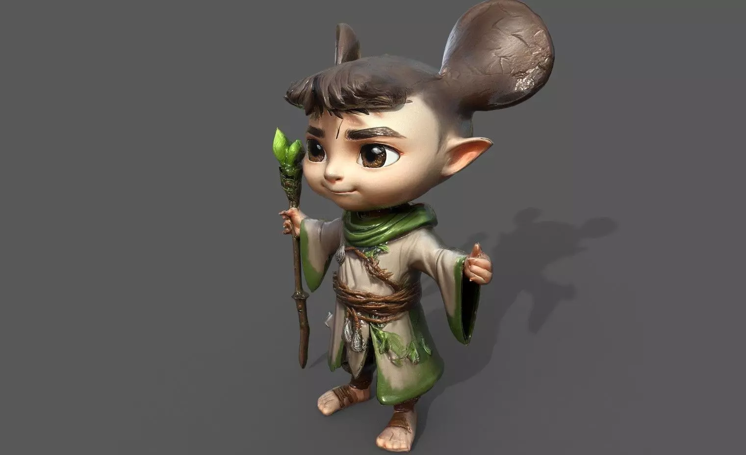 Chibi Adventure Heroes Pack 3 Low-poly 3D model_40