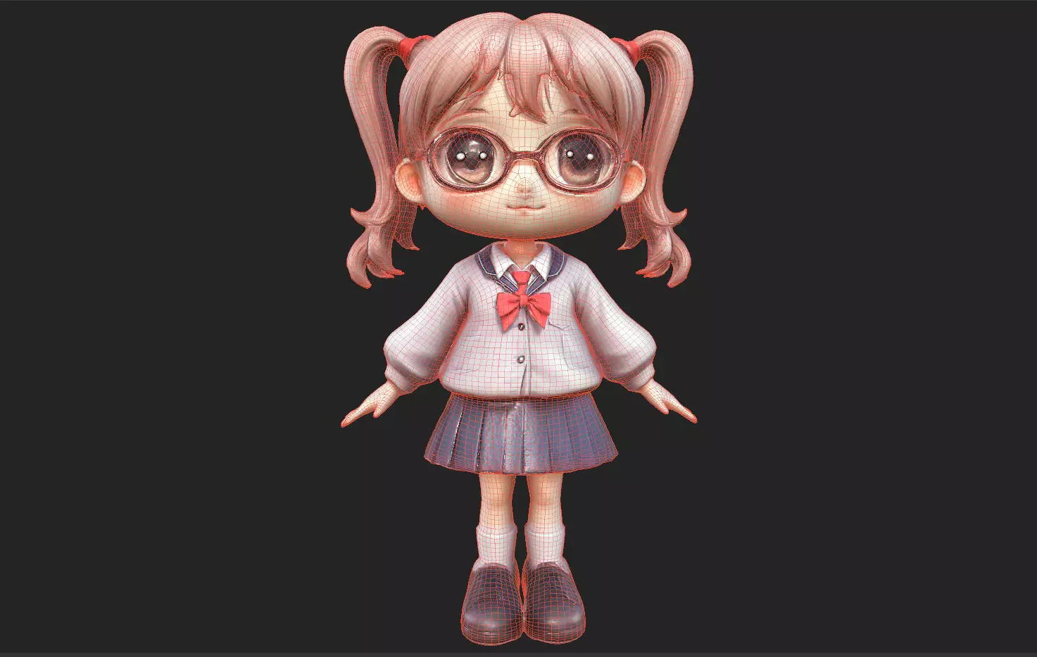 Chibi Adventure Heroes Pack 3 Low-poly 3D model_101