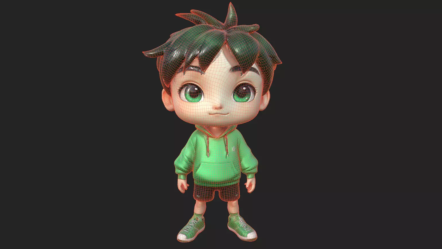 Chibi Adventure Heroes Pack 3 Low-poly 3D model_92