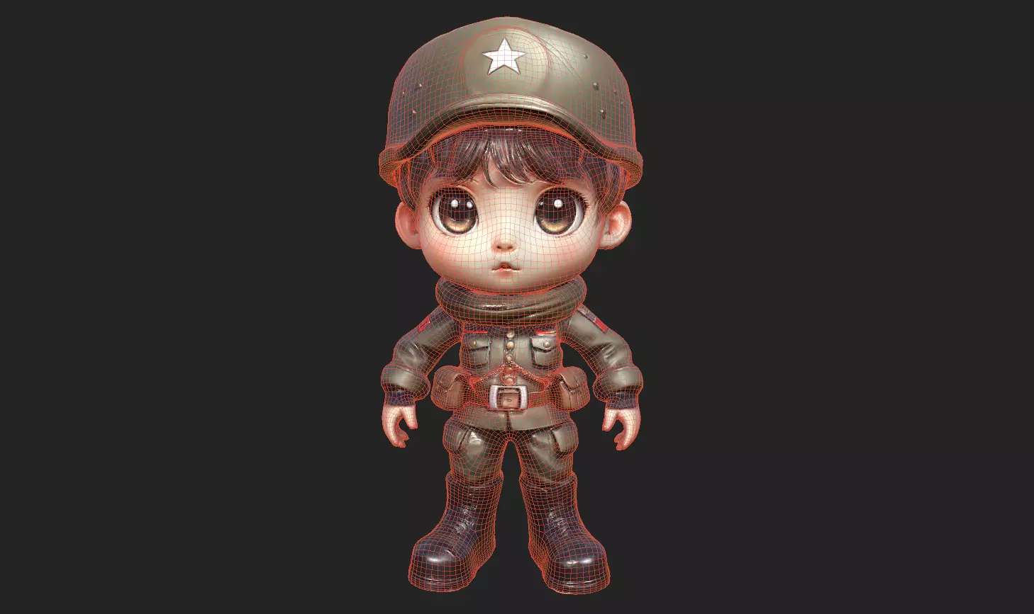 Chibi Adventure Heroes Pack 3 Low-poly 3D model_96