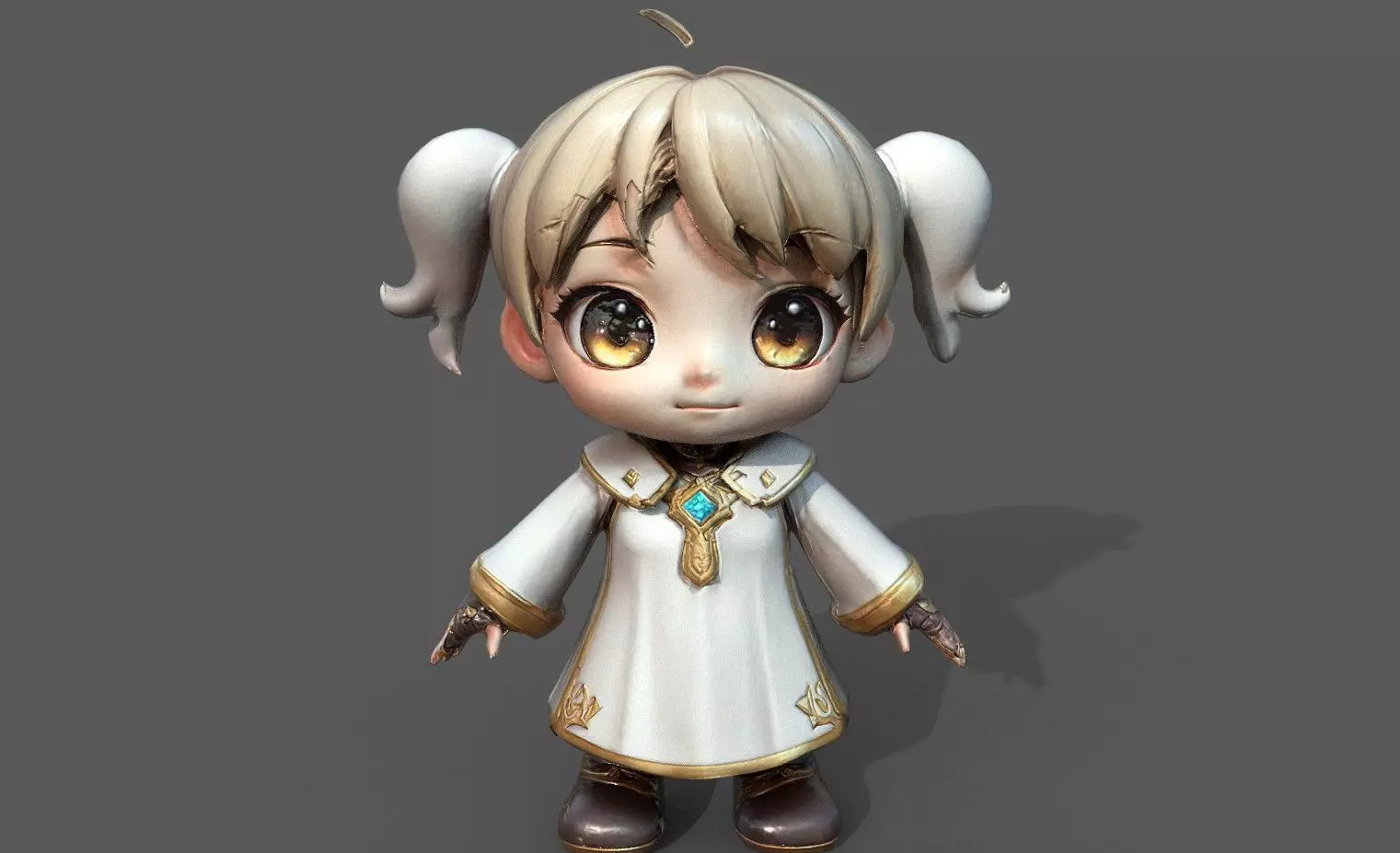 Chibi Adventure Heroes Pack 3 Low-poly 3D model_2