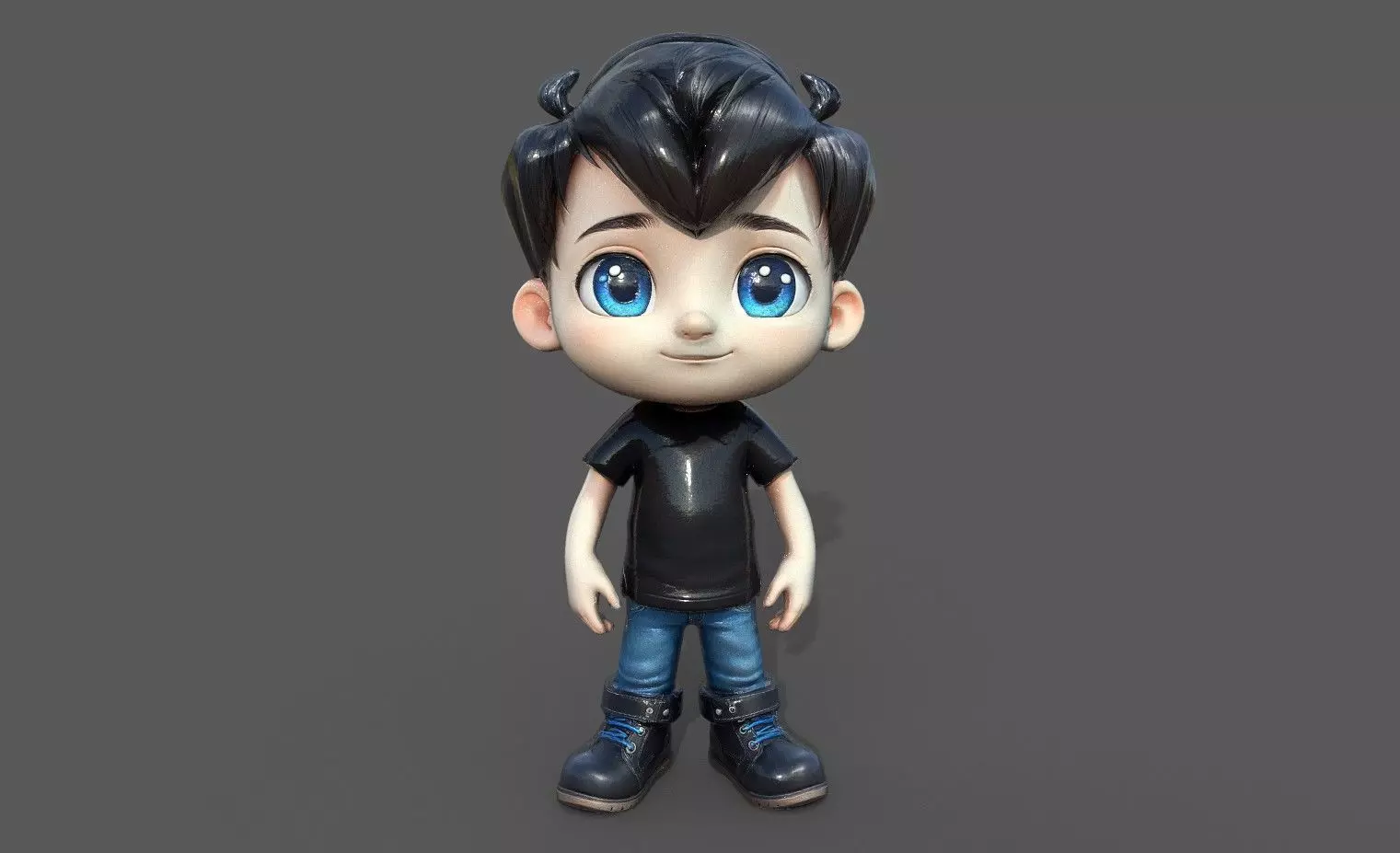 Chibi Adventure Heroes Pack 3 Low-poly 3D model_7