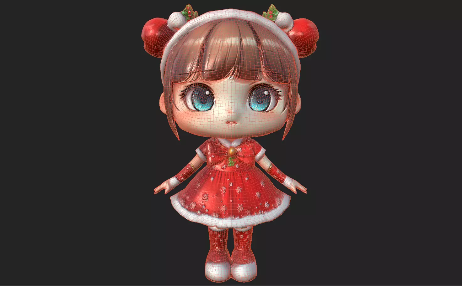 Chibi Adventure Heroes Pack 3 Low-poly 3D model_84