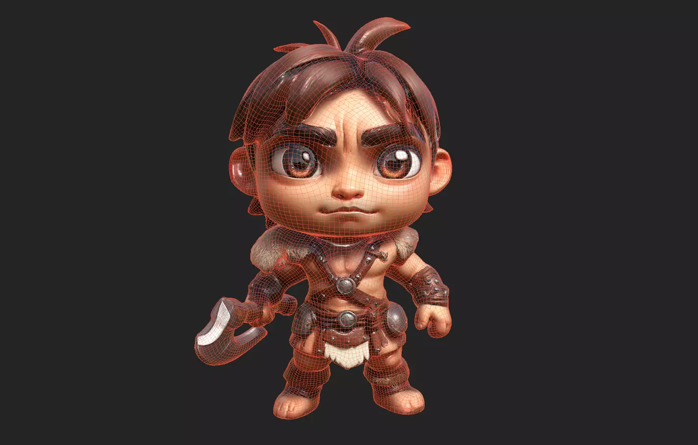 Chibi Adventure Heroes Pack 3 Low-poly 3D model_98