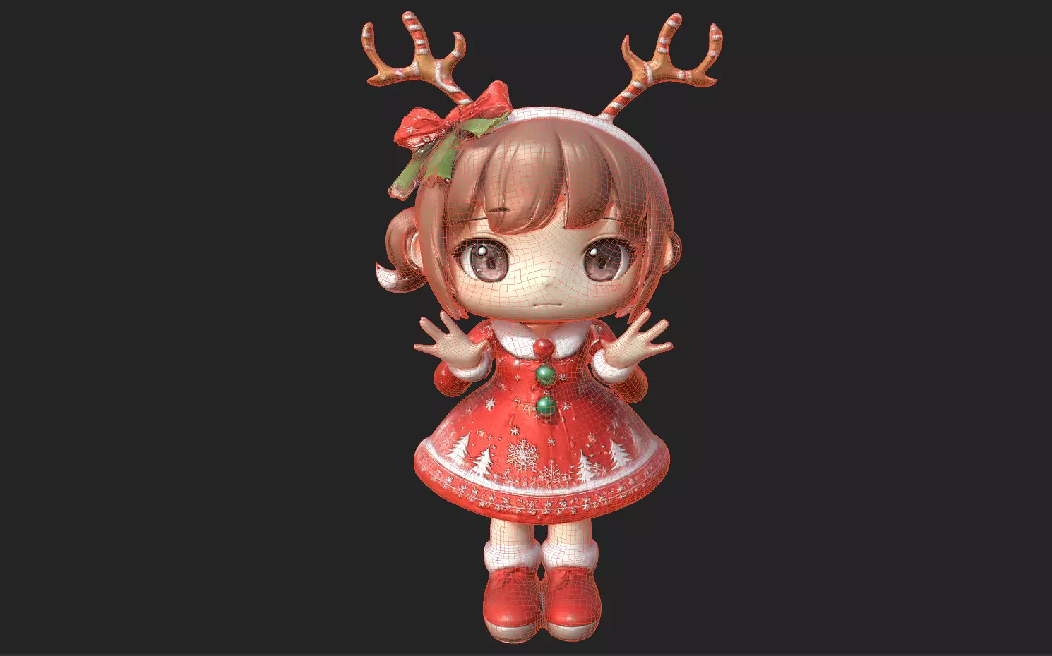 Chibi Adventure Heroes Pack 3 Low-poly 3D model_91