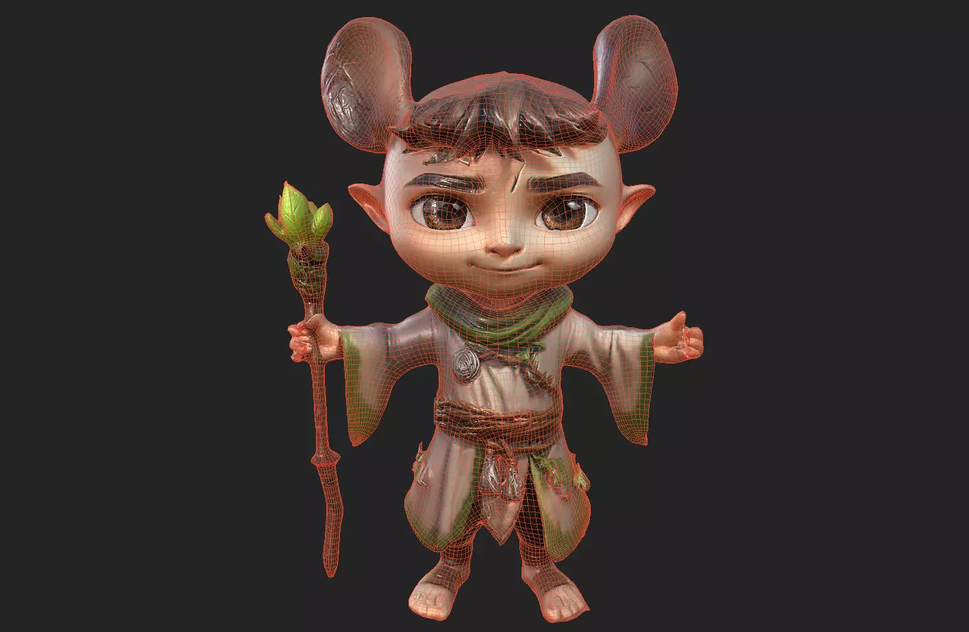 Chibi Adventure Heroes Pack 3 Low-poly 3D model_100