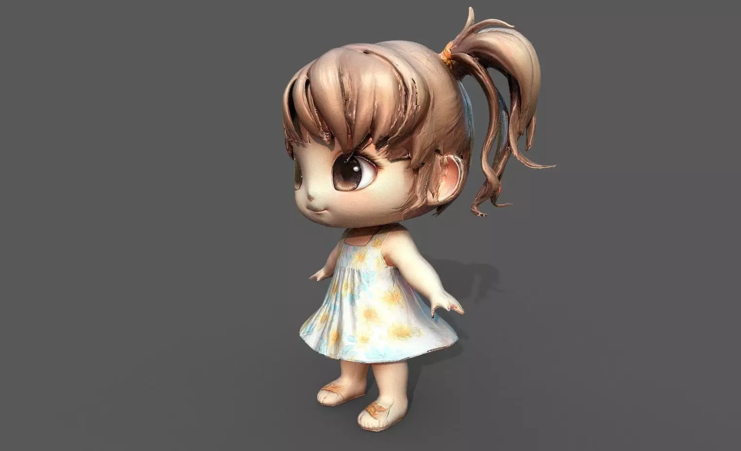 Chibi Adventure Heroes Pack 3 Low-poly 3D model_37