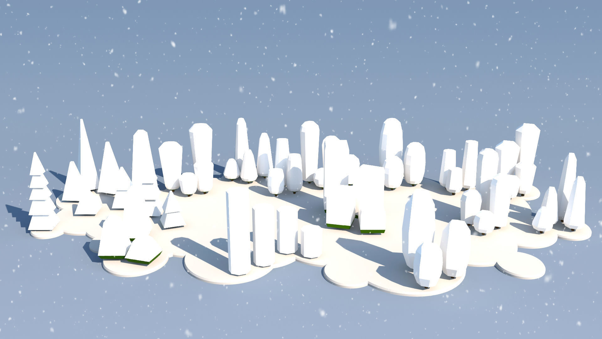 Trees and Bushes Pack - 03 Low-poly 3D model_5