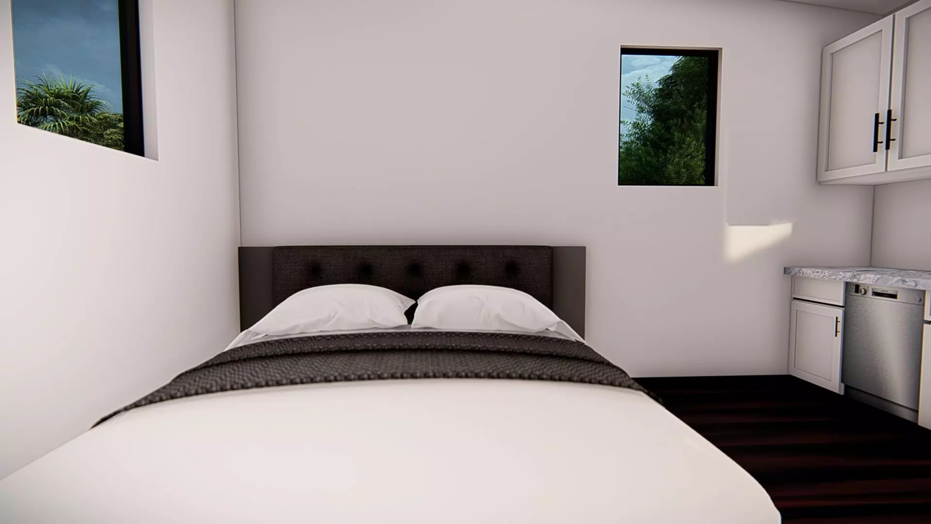 Small Tiny American House 3D Model Modern Minimal design 3D model_8