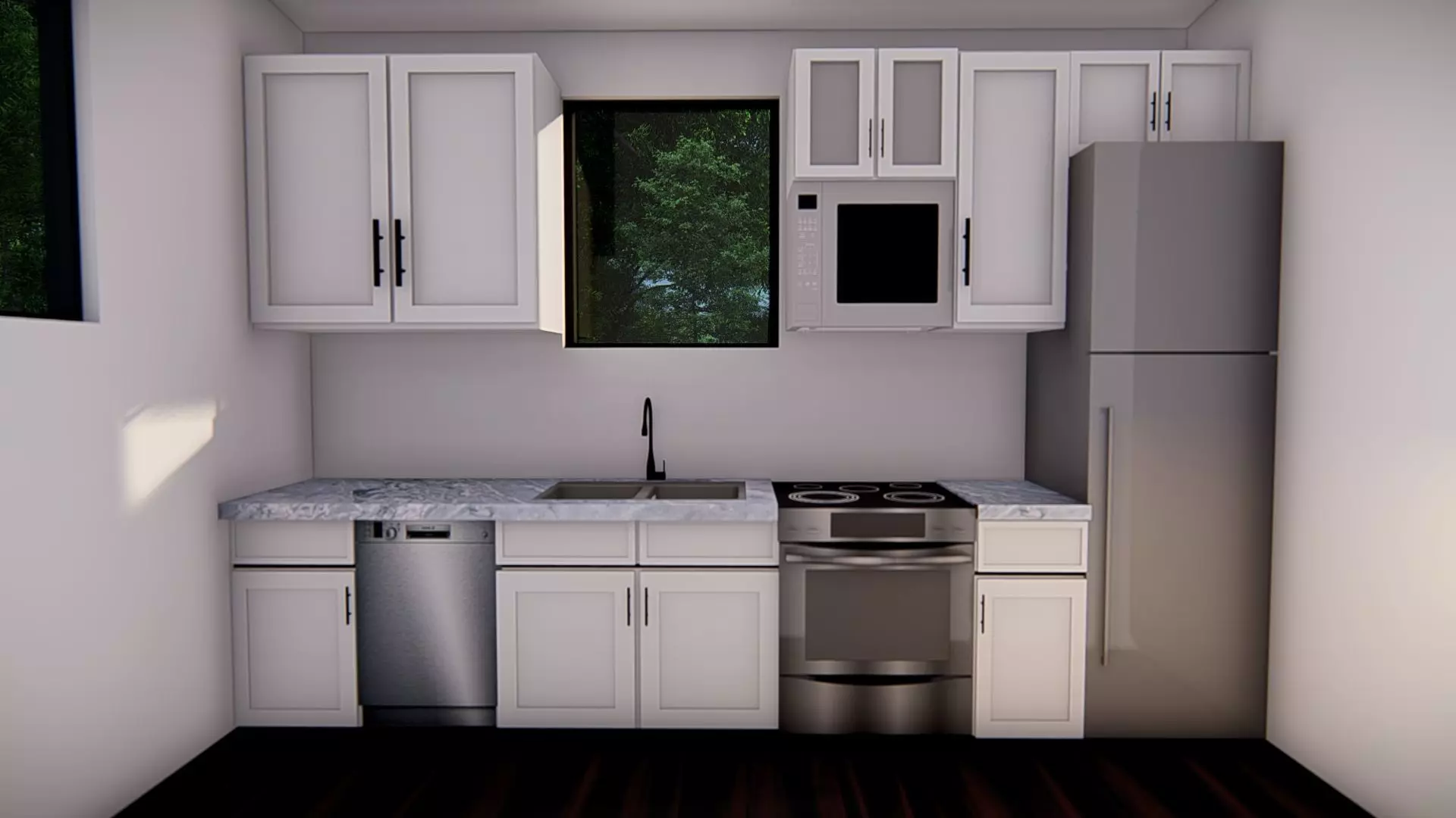 Small Tiny American House 3D Model Modern Minimal design 3D model_7