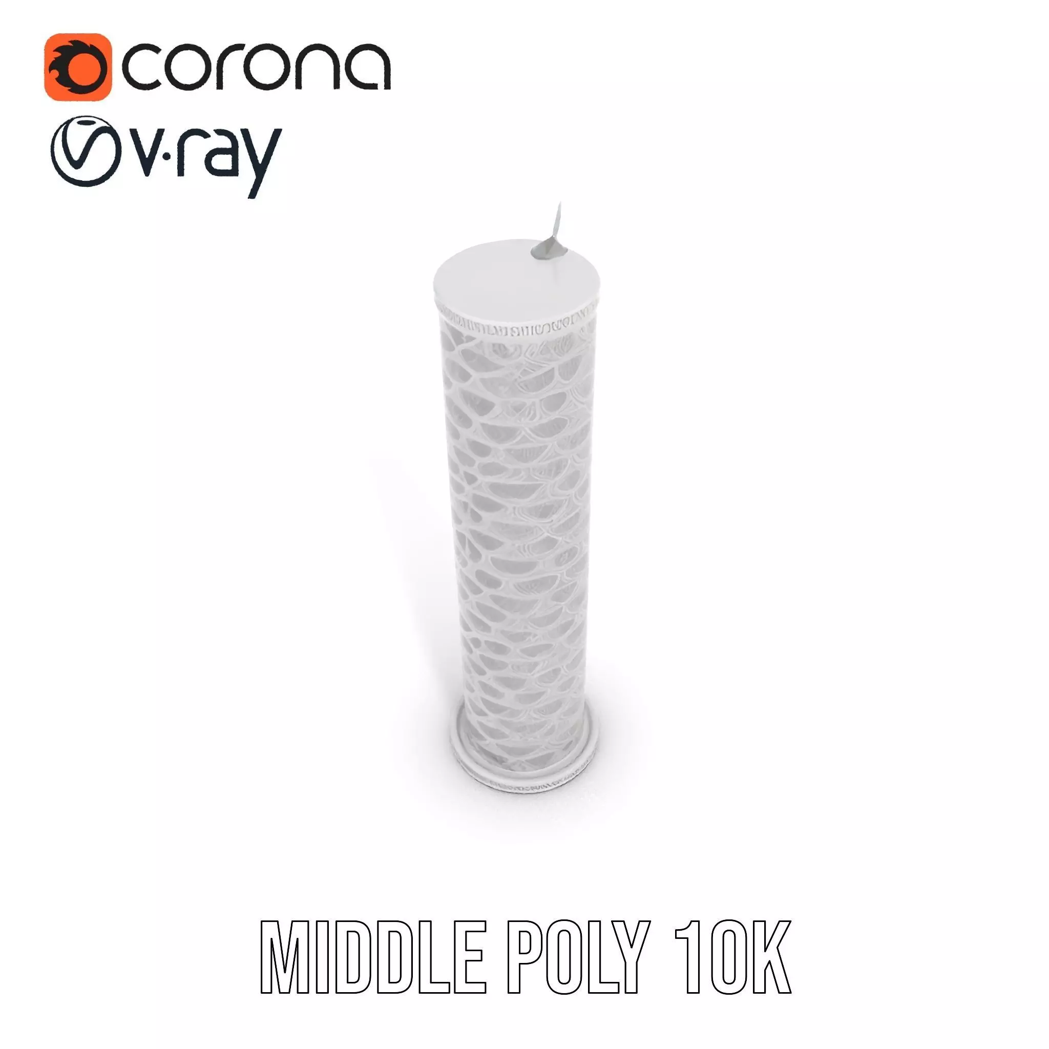 Intricate Silver Cylinder model pack Low-poly 3D model_13