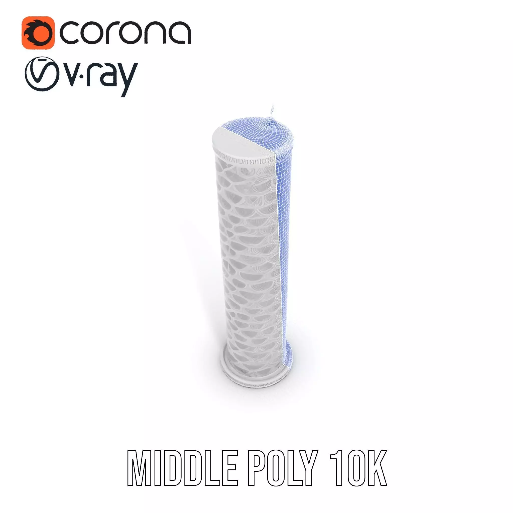 Intricate Silver Cylinder model pack Low-poly 3D model_30