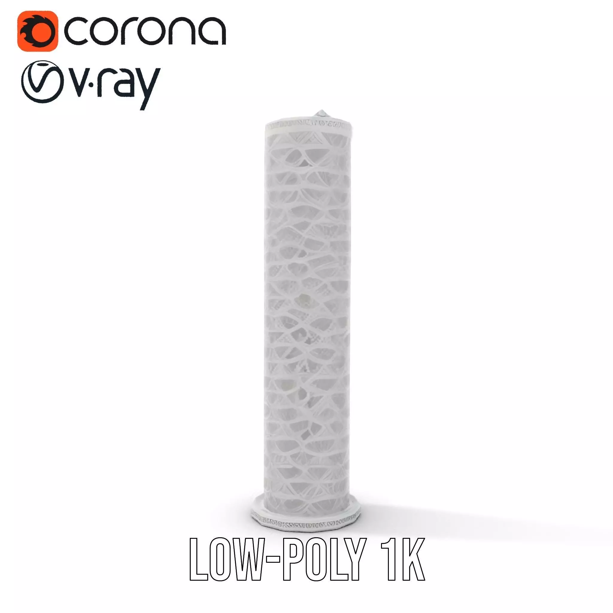 Intricate Silver Cylinder model pack Low-poly 3D model_17