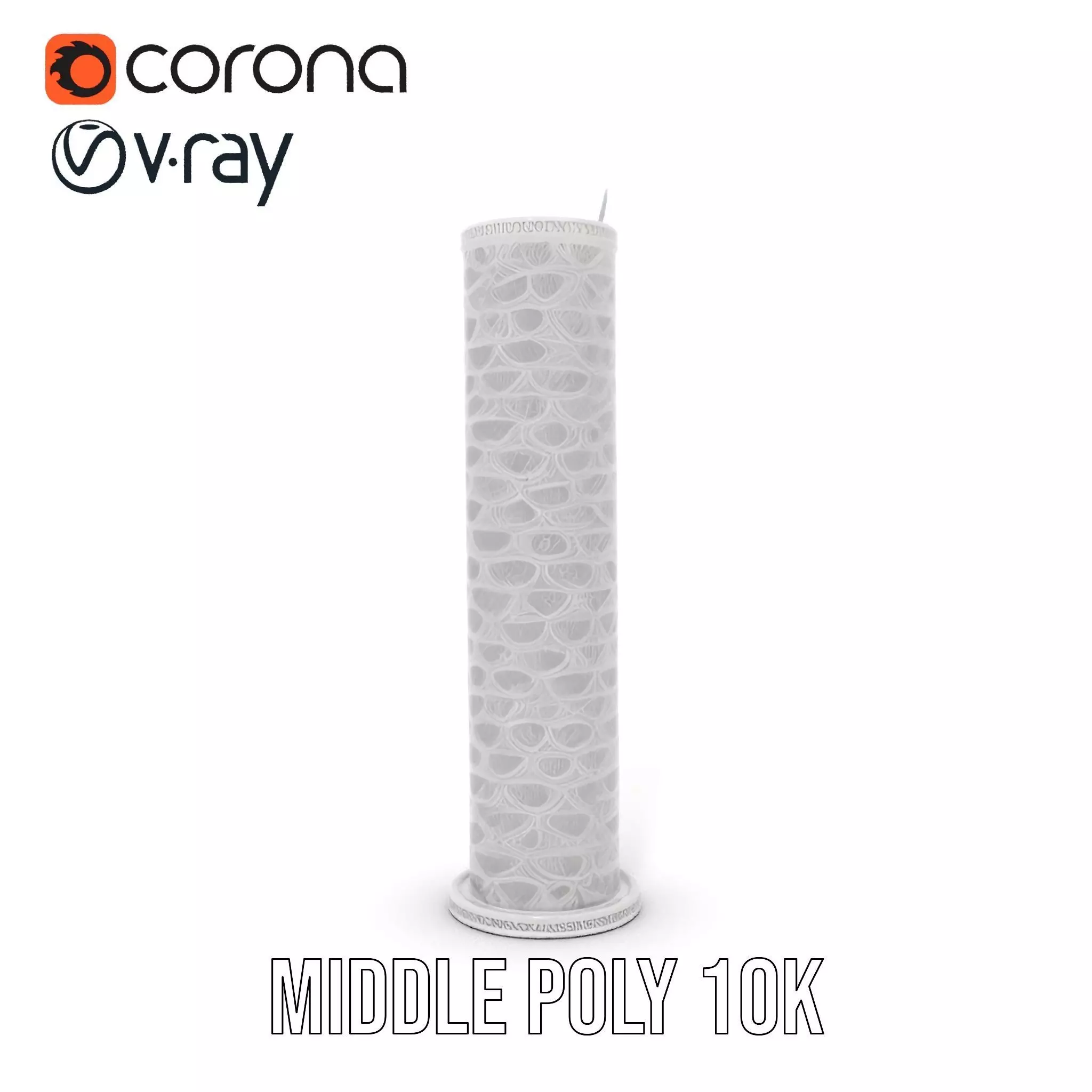 Intricate Silver Cylinder model pack Low-poly 3D model_6