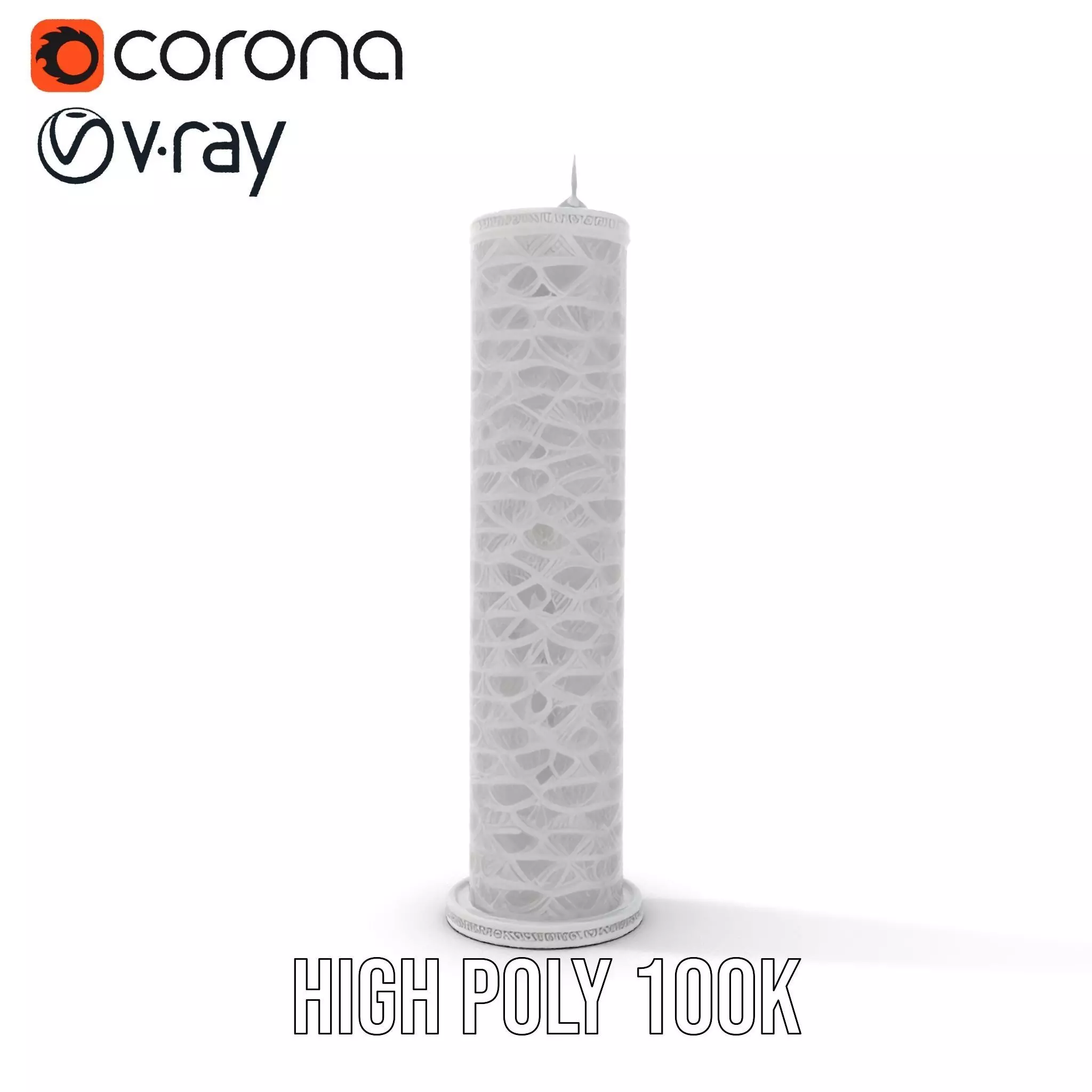 Intricate Silver Cylinder model pack Low-poly 3D model_26