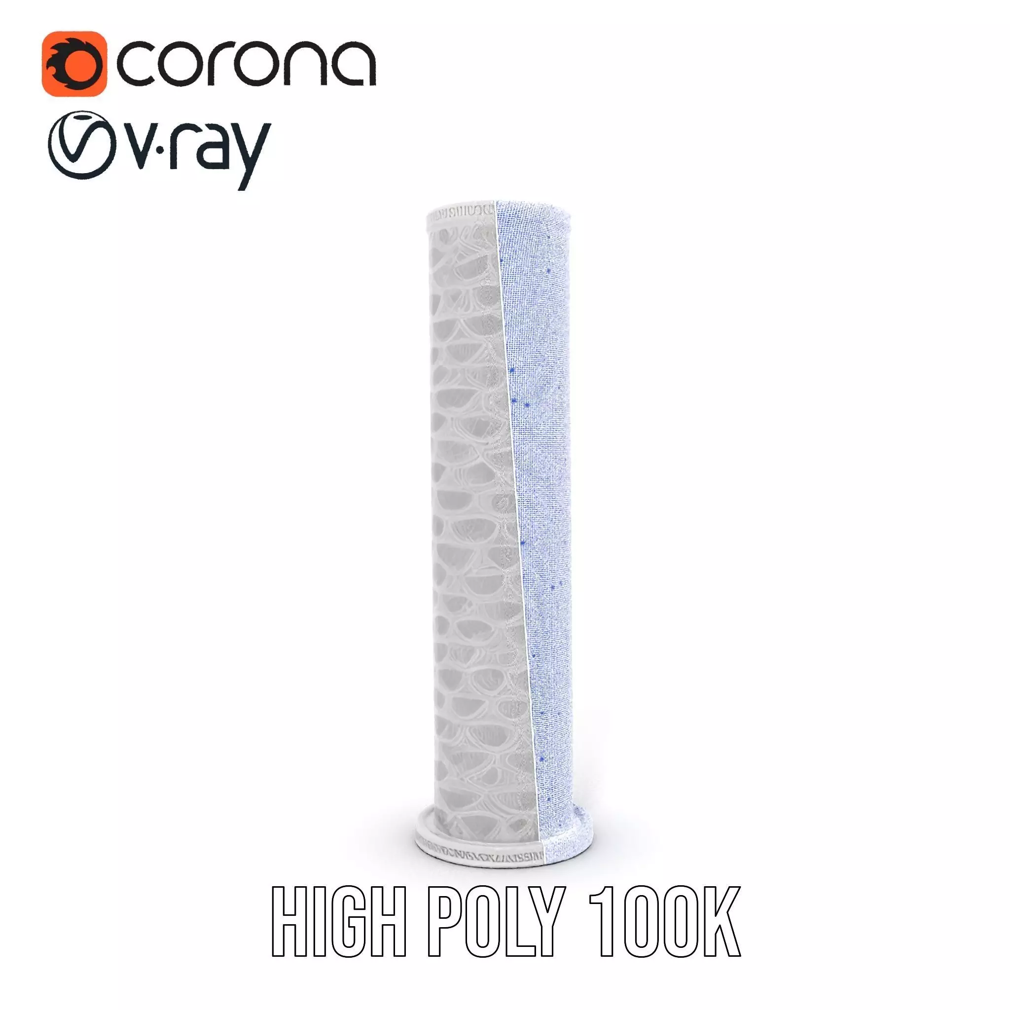 Intricate Silver Cylinder model pack Low-poly 3D model_34