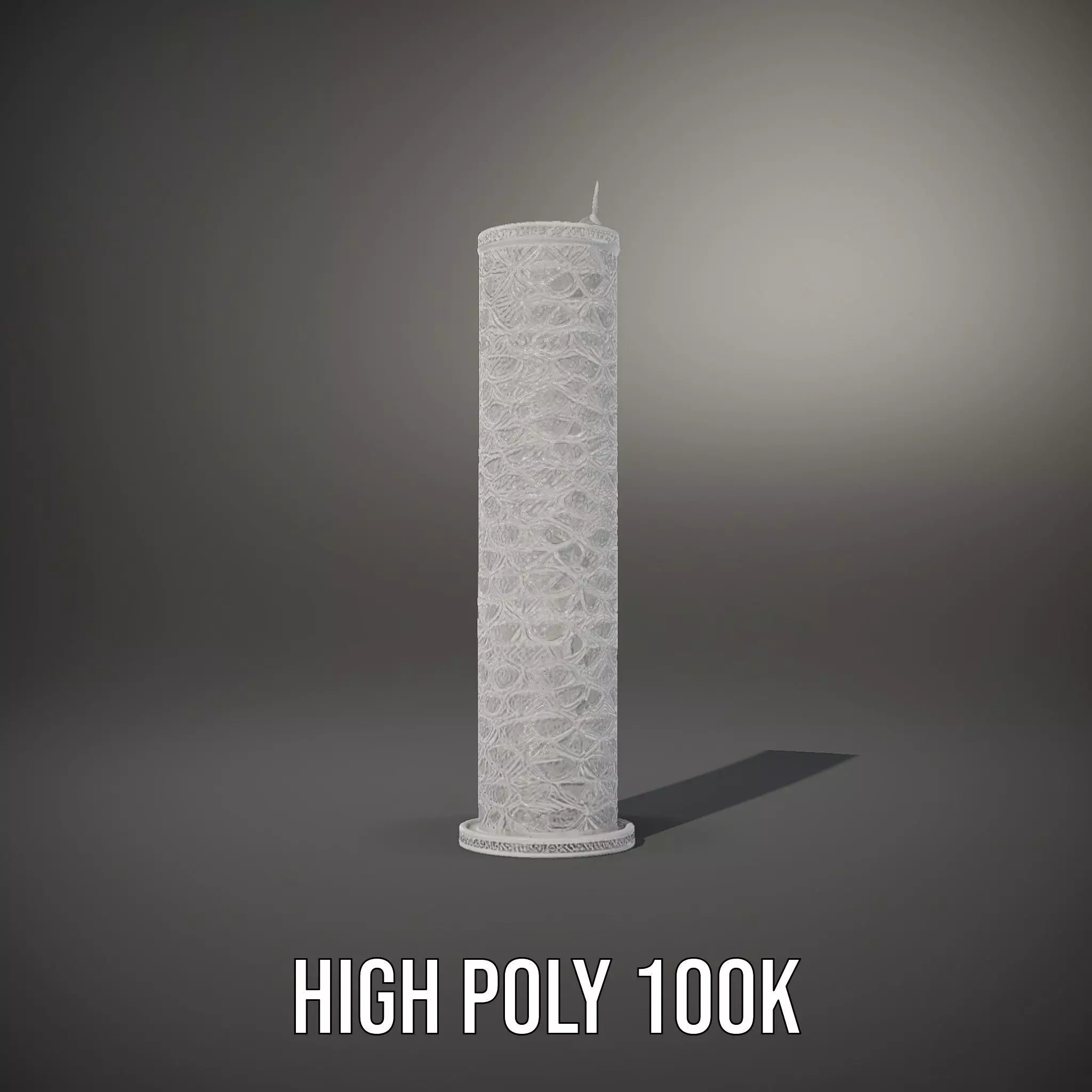 Intricate Silver Cylinder model pack Low-poly 3D model_10