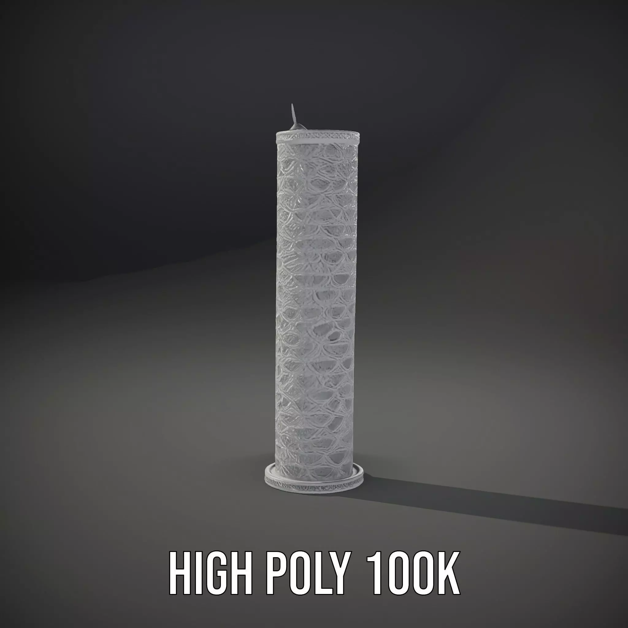 Intricate Silver Cylinder model pack Low-poly 3D model_8