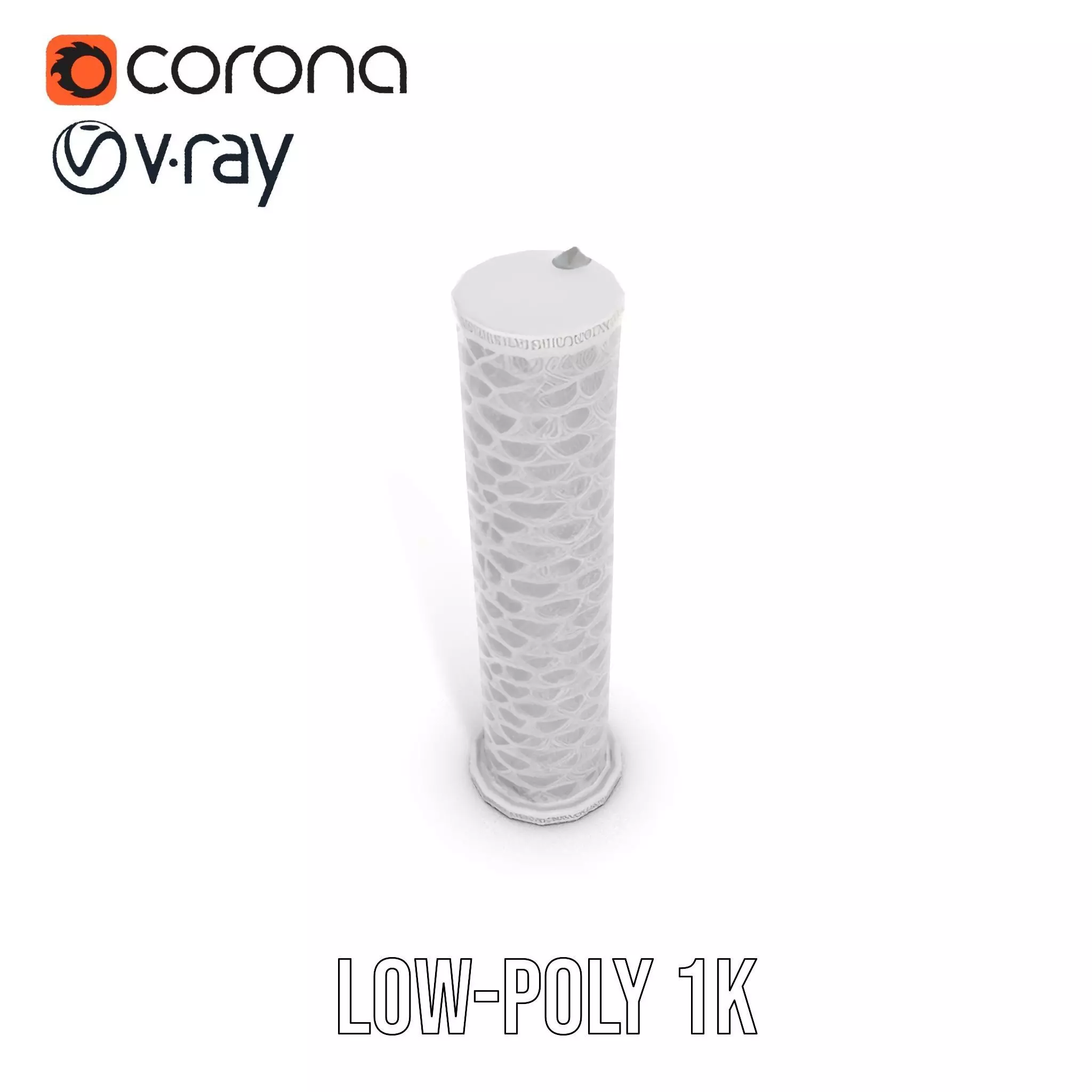 Intricate Silver Cylinder model pack Low-poly 3D model_9